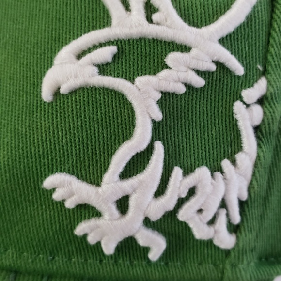 American Eagle Outfitters AE White Embroidered Eagle Green Ball Cap Hat AE - Picture 10 of 16